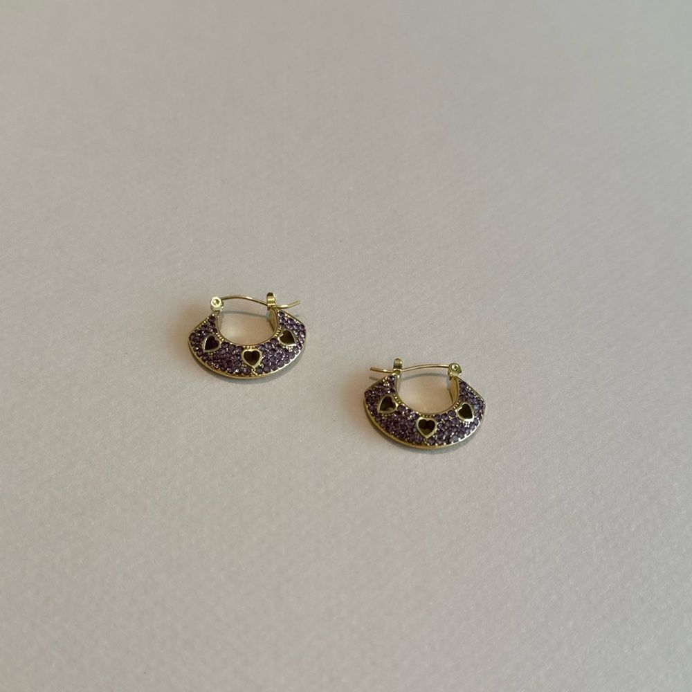 Vintage hoop earrings M769 - Picture 4 of 5